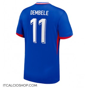 Francia Ousmane Dembele #11 Prima Maglia Europei 2024 Manica Corta